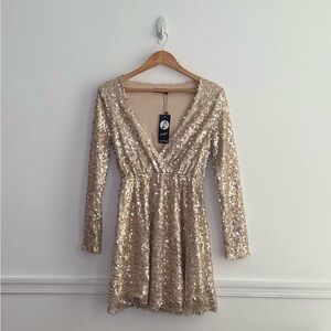 Gold Sequin Dress